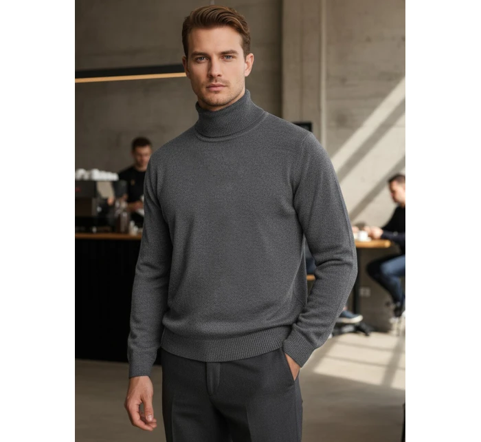 Pánský světle šedý rolák FashionStreet WX2359