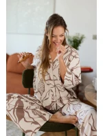 Mefemi Luna pyžamo PX63 7/8 S-2XL pruhované Mefemi Luna pyžamo PX63 7/8 S-2XL pruhované