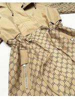 Kurtka damska ze ściągaczem w talii Goodlookin piaskowa (KK60414-2#)