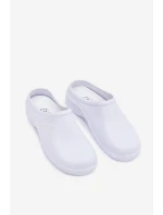 Pánské pěnové pantofle typu dřeváky – bílé