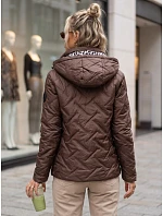 Dámská přechodová bunda s kapucí, hnědá, FashionStreet TY5772 Dámská přechodová bunda s kapucí, hnědá, FashionStreet TY5772