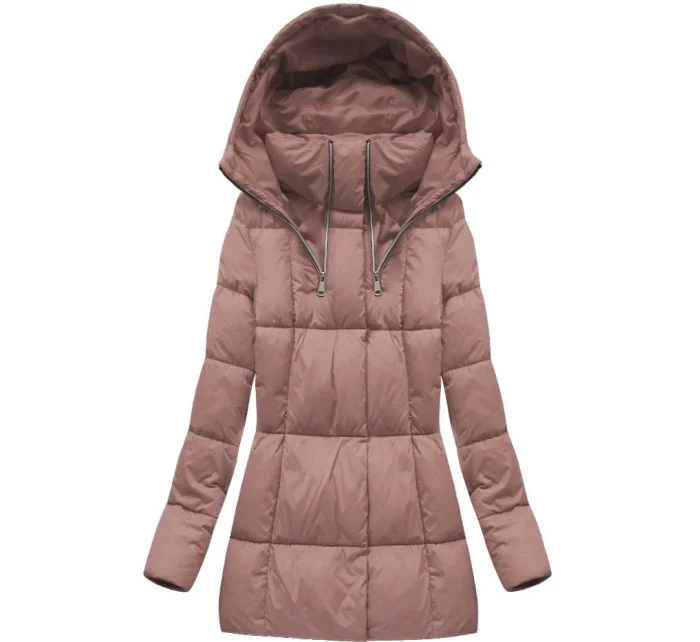 KRÓTKA KURTKA DAMSKA ZIMOWA Z  RÓŻ model 21241728 - Libland