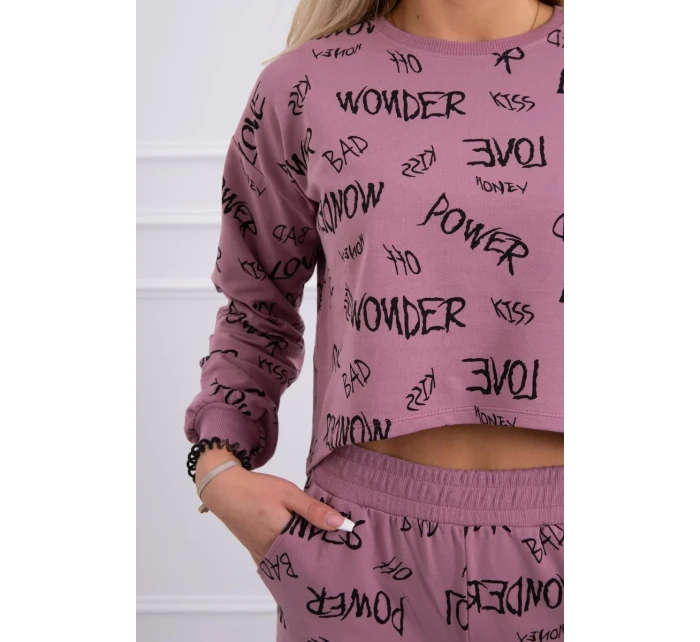 Sada s nápisy tmavě růžová Sada s nápisy tmavě růžová