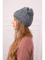 dámská čepice tmavě šedá model 18752433 - K-Fashion