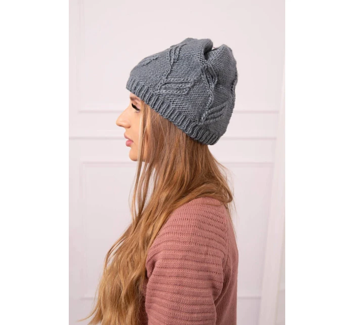 dámská čepice tmavě šedá model 18752433 - K-Fashion