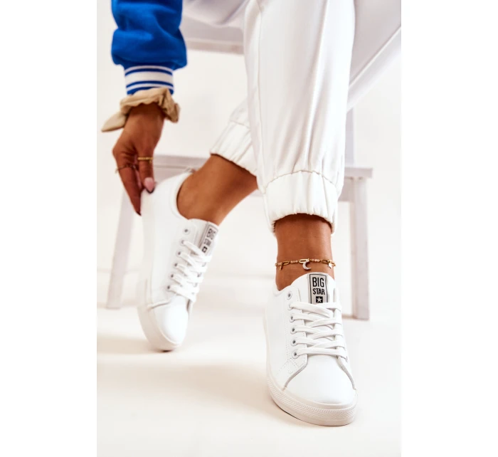 Kožená tenisová obuv Big Star JJ274311 Bílé