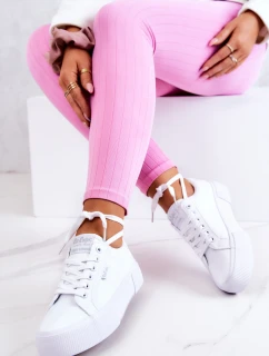 Tenisky na platformě Lee Cooper LCW-22-31-0884L Bílý