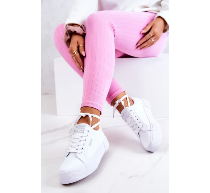 Tenisky na platformě Lee Cooper LCW-22-31-0884L Bílý