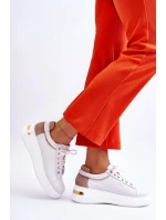 Dámská kožená sportovní obuv na platformě model 21613279 - Boto Dámská kožená sportovní obuv na platformě model 21613279 - Boto