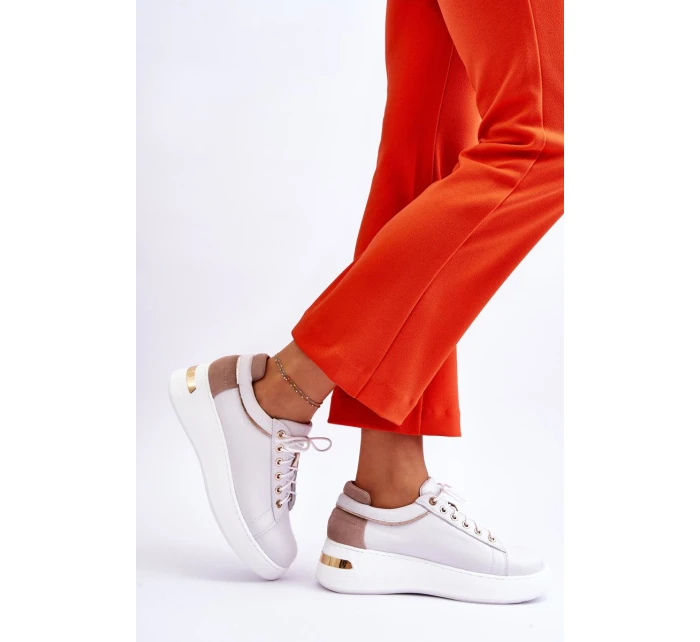 Dámská kožená sportovní obuv na platformě model 21613279 - Boto Dámská kožená sportovní obuv na platformě model 21613279 - Boto