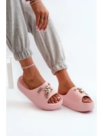 Dámské lehké pěnové žabky s ozdobami růžové Orchia Dámské lehké pěnové žabky s ozdobami růžové Orchia
