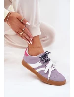 Nízké Dámské Tenisky S Dvojitým Šněrováním Fialové Ventus