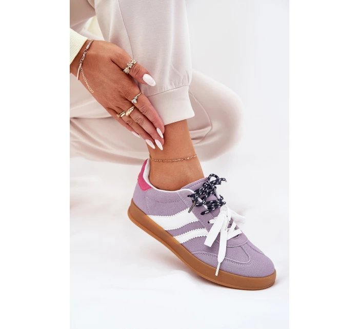 Nízké Dámské Tenisky S Dvojitým Šněrováním Fialové Ventus
