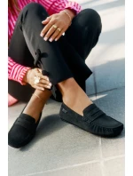 Dámské semišové mokasíny Big Star model 21693785 Černé - Big Star Shoes Dámské semišové mokasíny Big Star model 21693785 Černé - Big Star Shoes