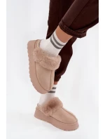 Dámské sněhule Querina na platformě s kožešinou a výšivkou – béžové Dámské sněhule Querina na platformě s kožešinou a výšivkou – béžové