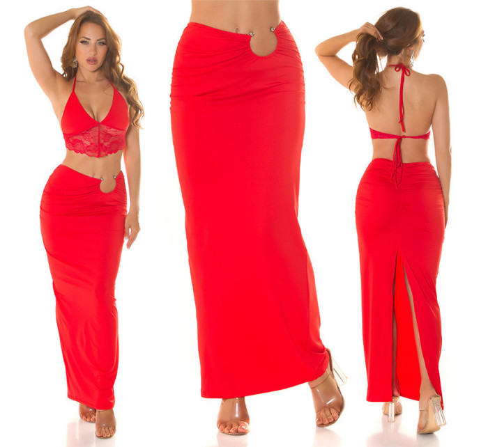 Sexy Koucla Maxi Skirt with Ring detail