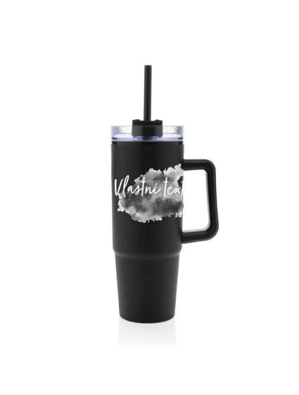 Personalizovaná cestovní termoska s průhledným víčkem - Akvarelový otisk