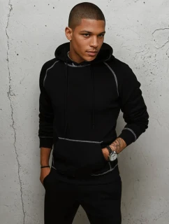 Pánská černá mikina FashionStreet BX5515