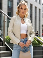 Kurtka skórzana damska szara model 22103279 - FashionStreet