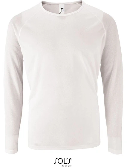 SOL'S Sporty LSL Men Pánské sportovní tričko s dlouhým rukávem 25.2071 white