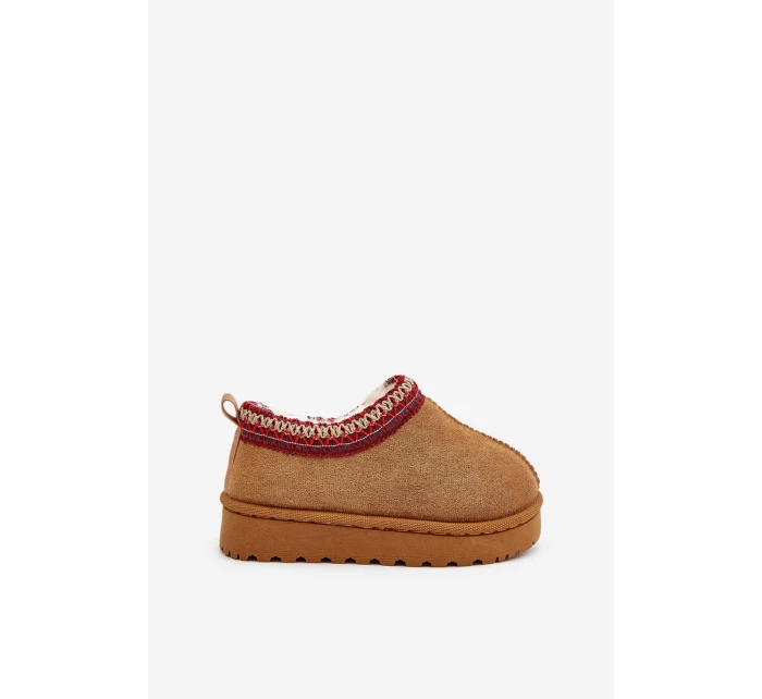 Sněhové Boty Dětské Na Platformě Zateplené Kožíškem Camel model 21672317 - Boto Sněhové Boty Dětské Na Platformě Zateplené Kožíškem Camel model 21672317 - Boto