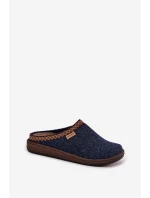 Dámské pantofle s výšivkou Inblu – tmavě modré
