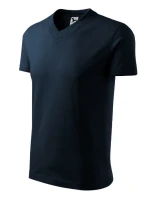 V-neck tričko unisex námořní modrá