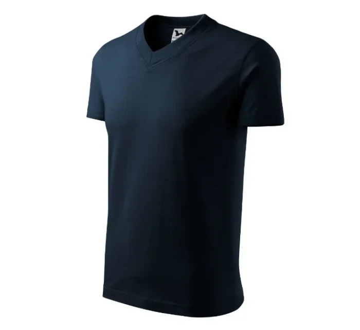 V-neck tričko unisex námořní modrá
