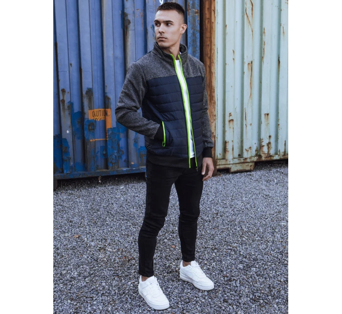 Pánská přechodná bunda prošívaná tmavě modrá FashionStreet TX4856