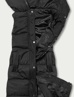 Dlouhá černá dámská péřová vesta model 17689062 - J.STYLE