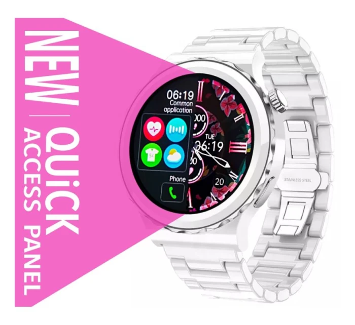 Dámské chytré hodinky Rubicon RNCE92 PRO White/2 x Strap SMARUB171 Dámské chytré hodinky Rubicon RNCE92 PRO White/2 x Strap SMARUB171