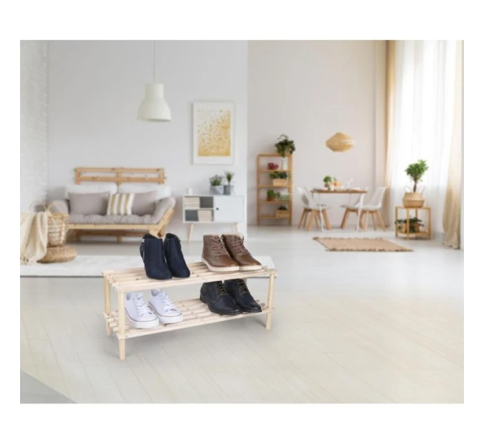 POLICE NA BOTY 2 ÚROVNĚ DŘEVĚNÉ ALPINA