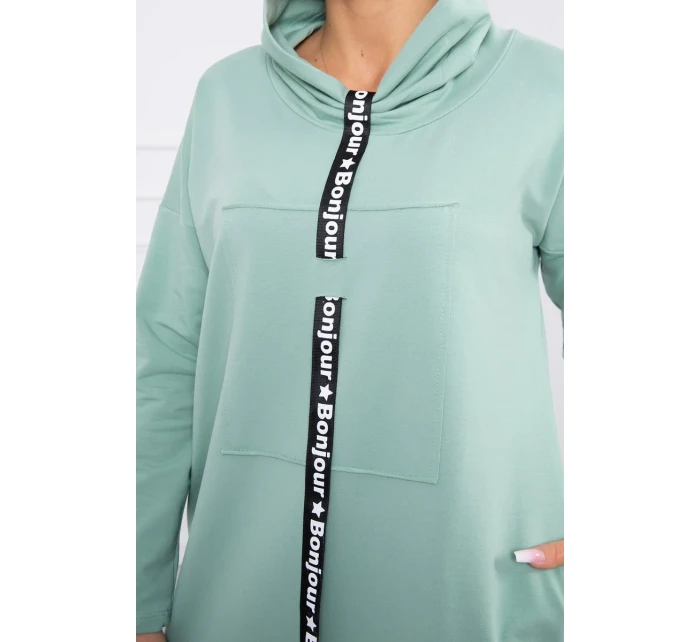 Šaty s kravatou tmavě mátové Šaty s kravatou tmavě mátové