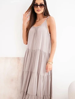 Dámské viskózové šaty na zavazovacích ramínkách fango