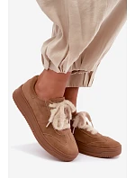 Semišové tenisky s šněrováním Camel model 22355641 - Kobbo Semišové tenisky s šněrováním Camel model 22355641 - Kobbo