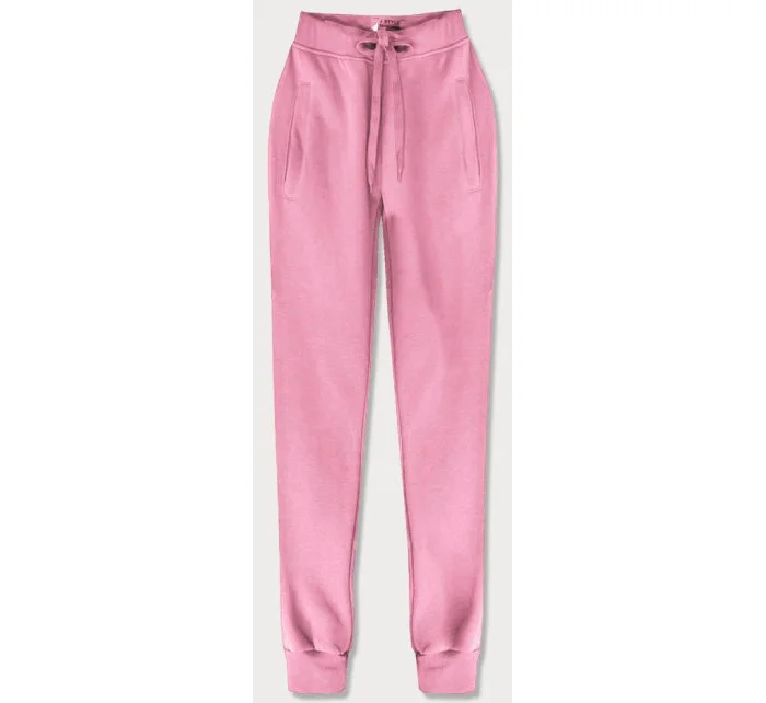 Světle růžové teplákové kalhoty model 17672215 - J.STYLE