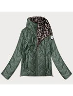Oboustranná prošívaná bunda Goodlookin v khaki kalhotách se stojáčkem (B8579-11) Oboustranná prošívaná bunda Goodlookin v khaki kalhotách se stojáčkem (B8579-11)