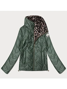 Oboustranná prošívaná bunda Goodlookin v khaki kalhotách se stojáčkem (B8579-11)