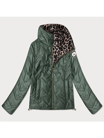 Oboustranná prošívaná bunda Goodlookin v khaki kalhotách se stojáčkem (B8579-11) Oboustranná prošívaná bunda Goodlookin v khaki kalhotách se stojáčkem (B8579-11)