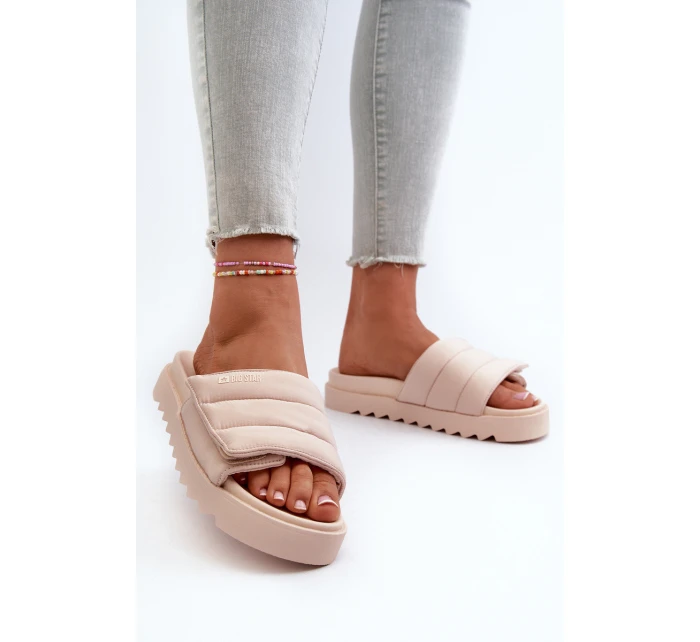 Dámské Žabky Na Platformě Big Star model 21660805 Beige - Big Star Shoes