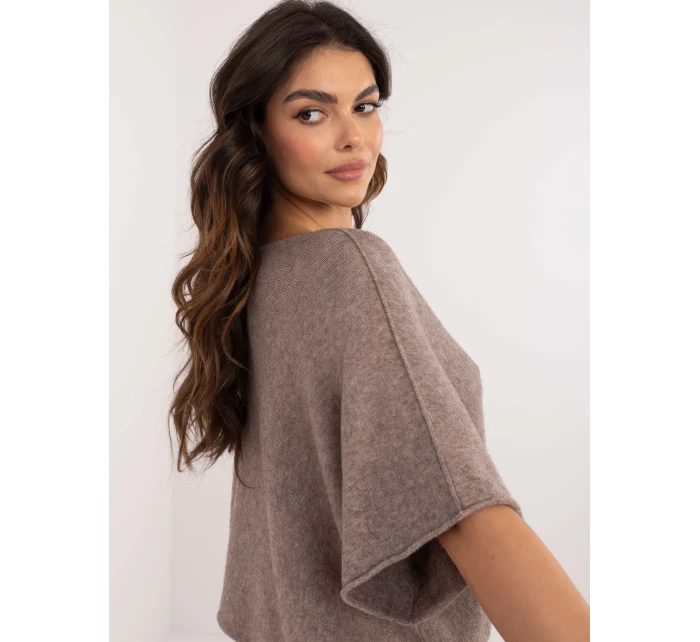 Sweter IT SW model 21881004 ciemny bezowy - FPrice Sweter IT SW model 21881004 ciemny bezowy - FPrice