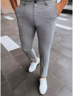 Pánské chino kalhoty houndstooth šedé Dstreet UX3983