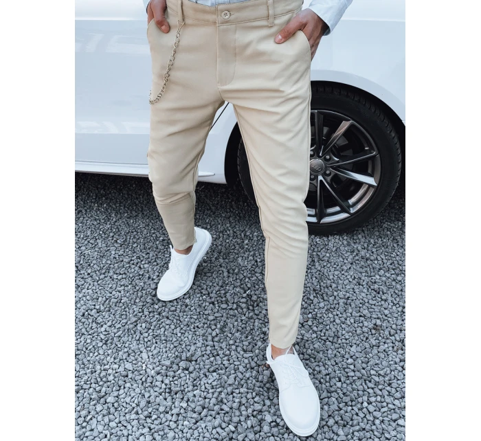 Pánské béžové kalhoty FashionStreet UX4379