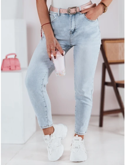 Dámské džínové kalhoty slim fit s páskem SLIMLOVE FashionStreet UY2346