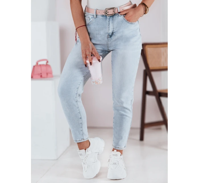 Dámské džínové kalhoty slim fit s páskem SLIMLOVE FashionStreet UY2346