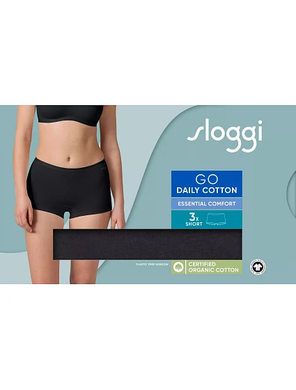 sloggi GO Daily Cotton Short 3P - BLACK - SLOGGI BLACK - SLOGGI sloggi GO Daily Cotton Short 3P - BLACK - SLOGGI BLACK - SLOGGI