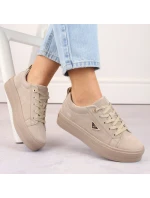 Filippo W PAW315C béžové semišové kožené polobotky na platformě