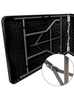 SKLÁDACÍ STŮL V Kufru 180x70x74CM MAX.100KG ČERNÝ