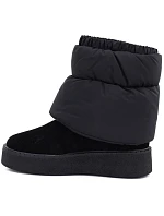 Černé kožené sněhové boty na platformě model 22348435 - Big Star Černé kožené sněhové boty na platformě model 22348435 - Big Star