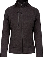 Kariban K 9107 Dámská melanžová pletená fleecová bunda 20.9107 dark grey melange